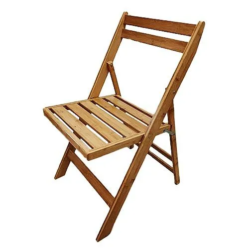 Natural varnished bamboo folding chair 7HOUSE